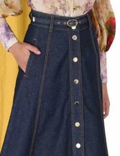 ZIMMERMANN Skirts<A Line Denim Skirt