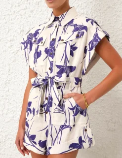 ZIMMERMANN Jumpsuits & Playsuits<Acadian Cuffed Playsuit