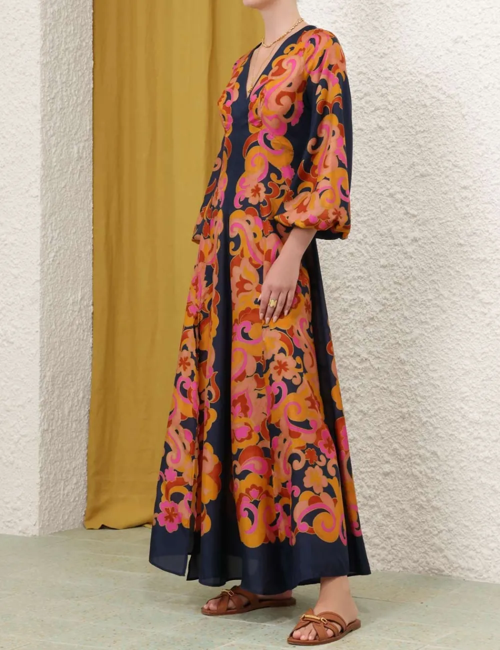 ZIMMERMANN Clothing<Acadian Long Sleeve Maxi Dress