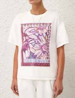 ZIMMERMANN Clothing<Acadian Printed Relaxed Tee