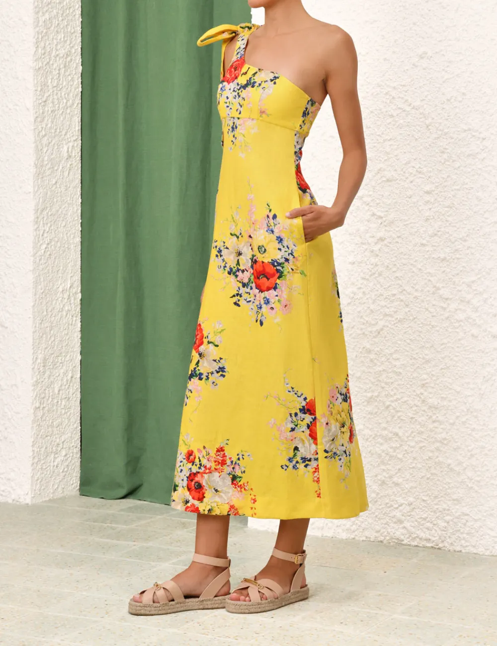 ZIMMERMANN Dresses & Coverups<Alight Asymmetric Midi Dress