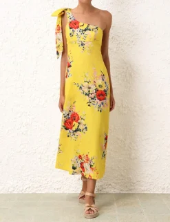 ZIMMERMANN Clothing<Alight Asymmetric Midi Dress