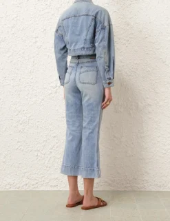 ZIMMERMANN Denim<Alight Cropped Denim Jacket