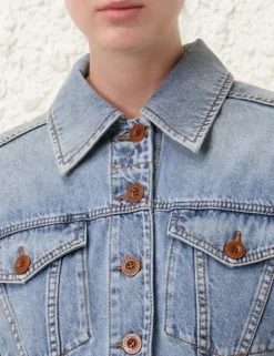 ZIMMERMANN Denim<Alight Cropped Denim Jacket