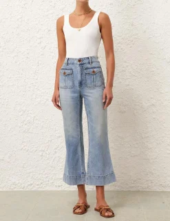 ZIMMERMANN Clothing<Alight Cropped Flare Jean
