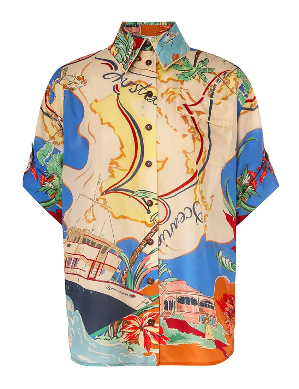 ZIMMERMANN Tops<Alight Short Sleeve Shirt