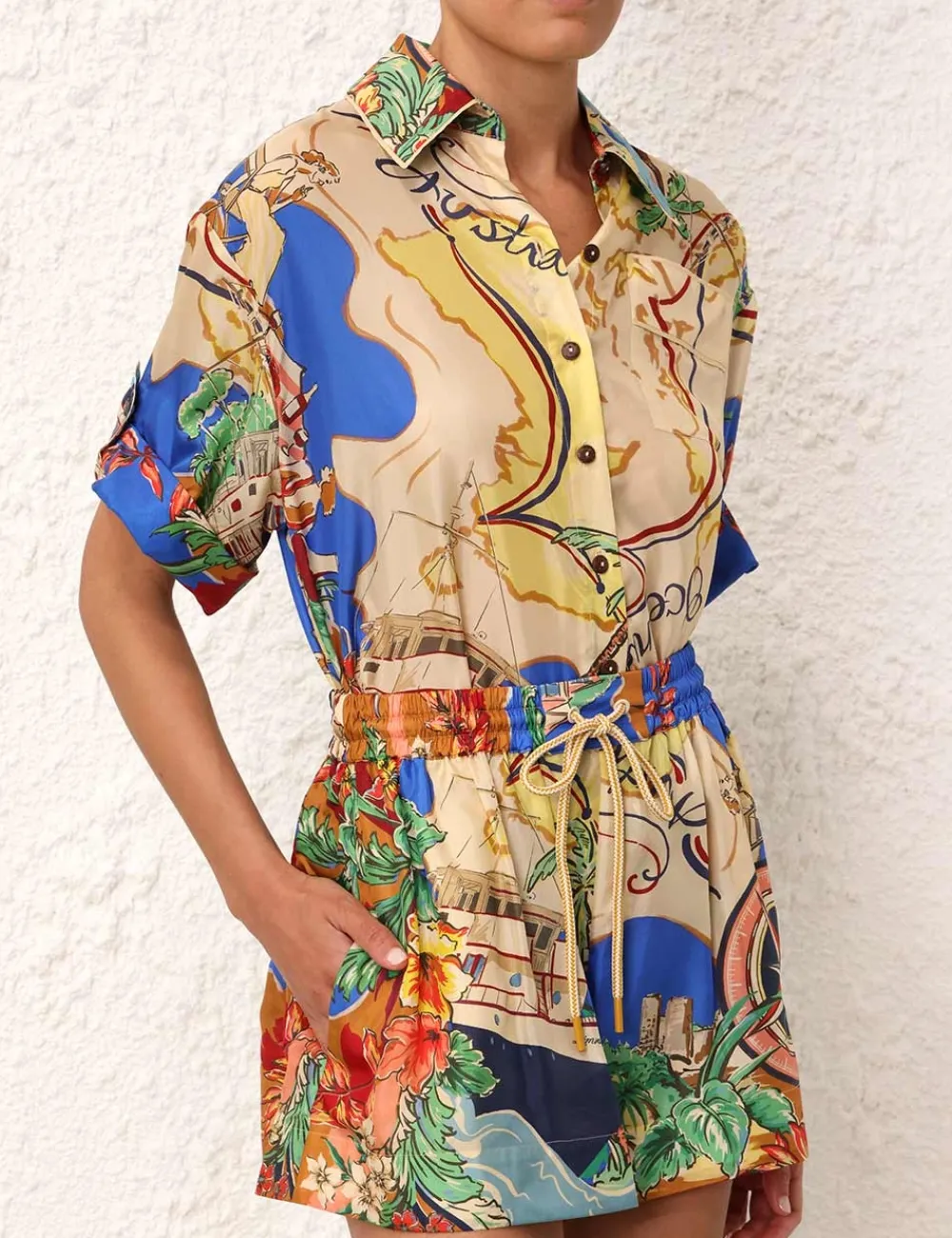 ZIMMERMANN Clothing<Alight Short Sleeve Shirt