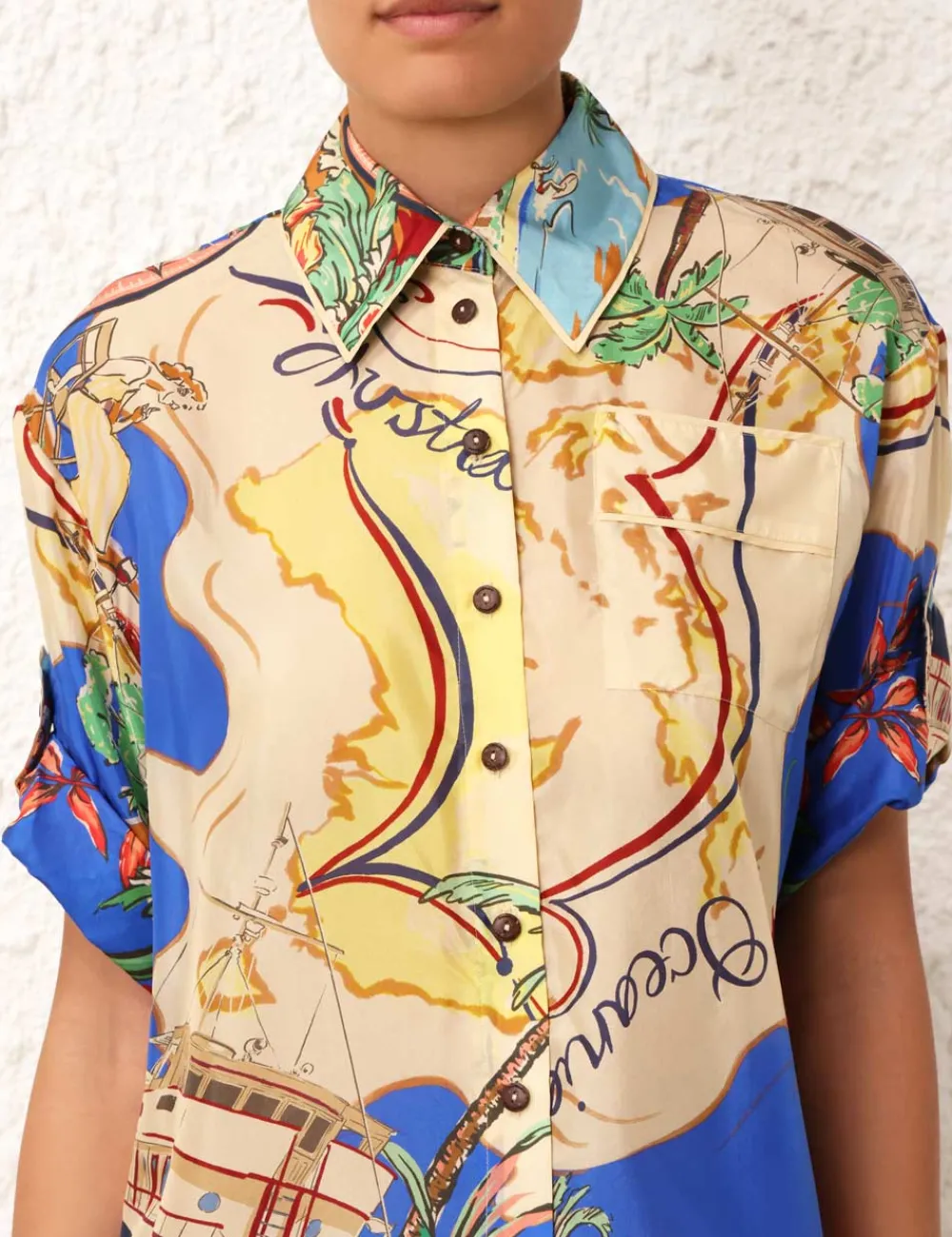 ZIMMERMANN Clothing<Alight Short Sleeve Shirt