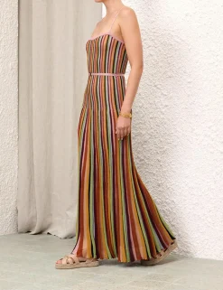 ZIMMERMANN Dresses & Coverups<Alight Stripe Midi Dress