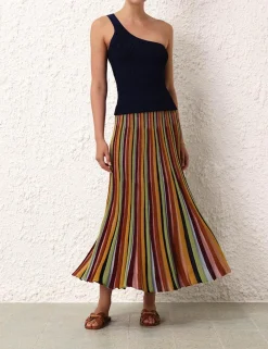 ZIMMERMANN Clothing<Alight Stripe Midi Skirt