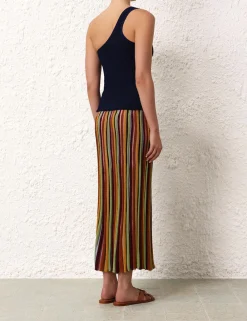 ZIMMERMANN Skirts<Alight Stripe Midi Skirt