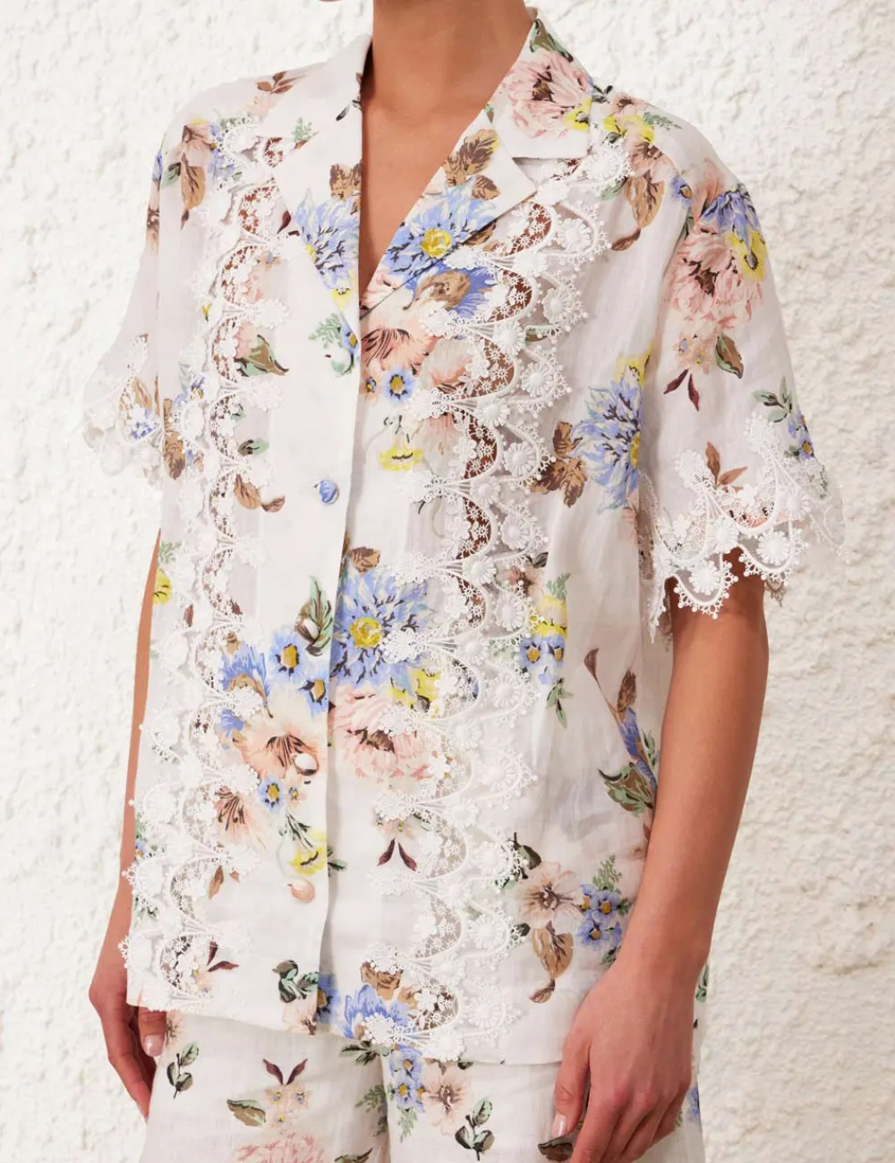 ZIMMERMANN Tops<Applique Oversized Shirt