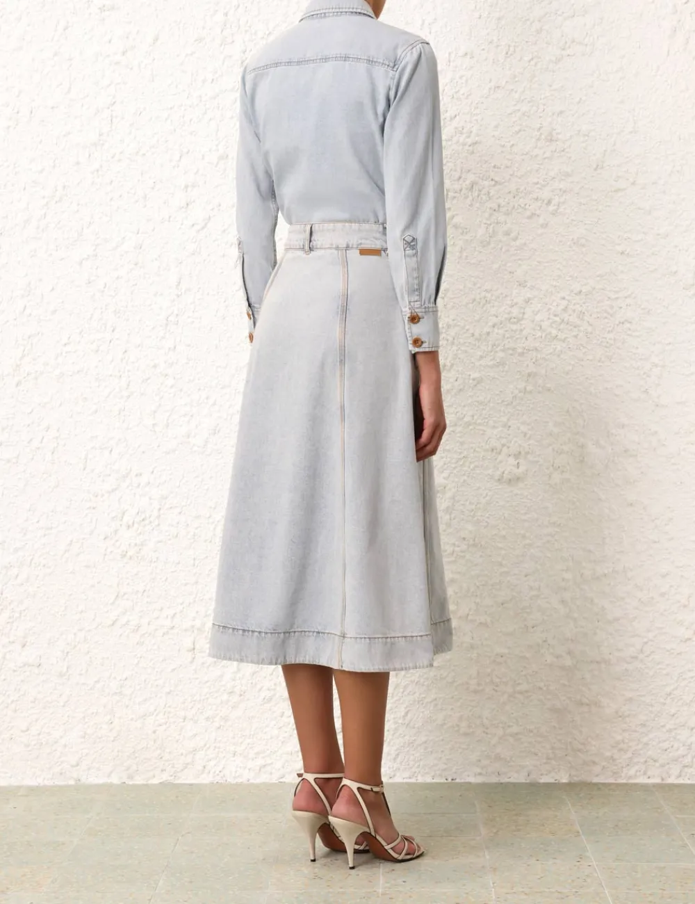 ZIMMERMANN Skirts<August A Line Denim Skirt