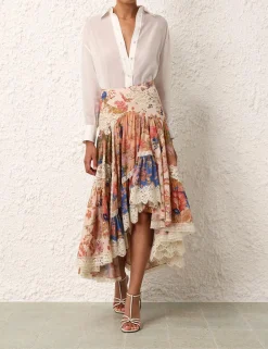 ZIMMERMANN Clothing<August Asymmetric Skirt