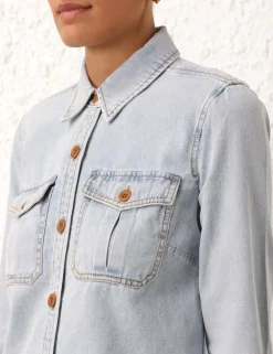 ZIMMERMANN Tops<August Denim Body Shirt