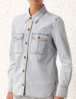 ZIMMERMANN Tops<August Denim Body Shirt