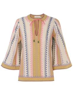 ZIMMERMANN Tops<August Embroidered Top