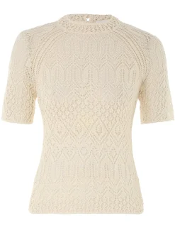 ZIMMERMANN Tops<August Lace Knit Tee