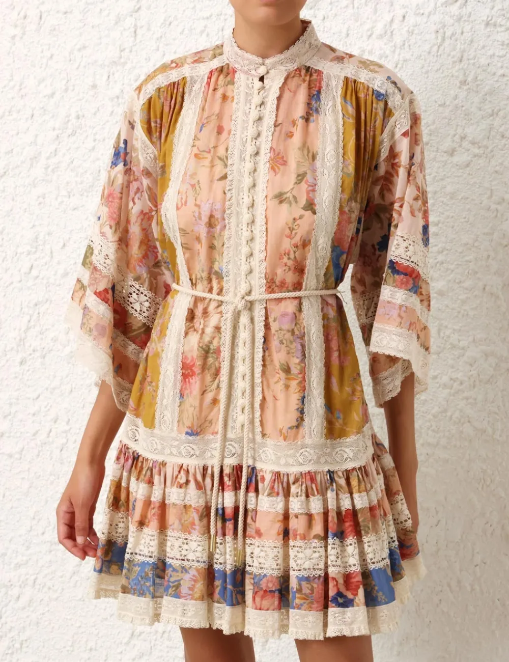ZIMMERMANN Clothing<August Lace Trimmed Mini Dress