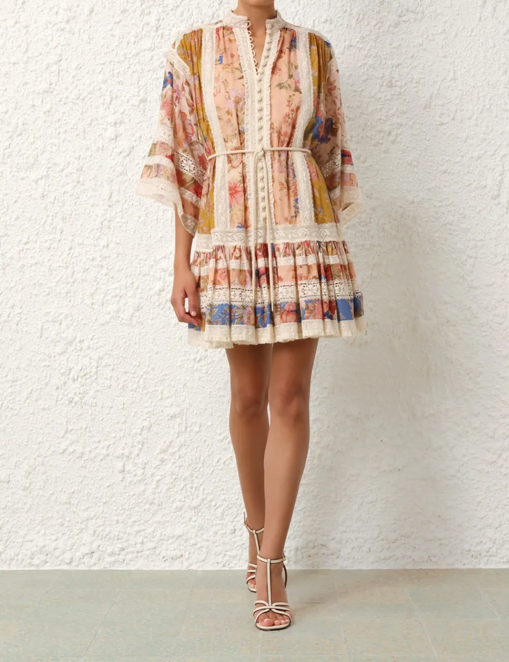 ZIMMERMANN Clothing<August Lace Trimmed Mini Dress