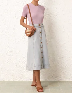 ZIMMERMANN Tops<August Rib T-Shirt