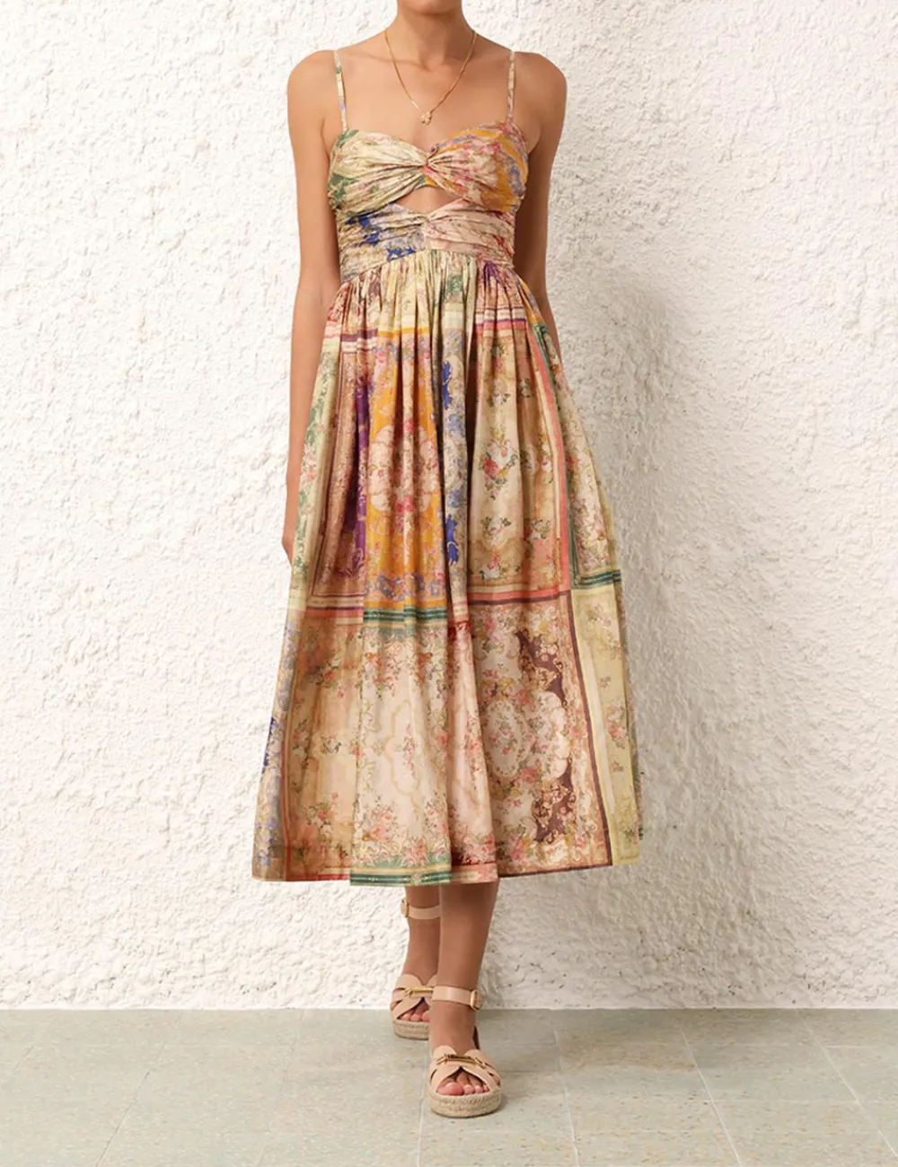 ZIMMERMANN Clothing<August Tie Front Midi Dress
