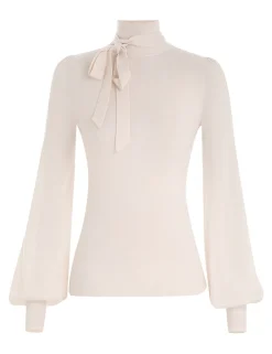 ZIMMERMANN Tops<Blouson Tie-Neck Sweater