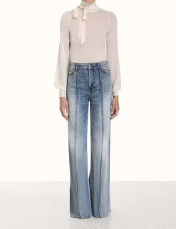 ZIMMERMANN Tops<Blouson Tie-Neck Sweater