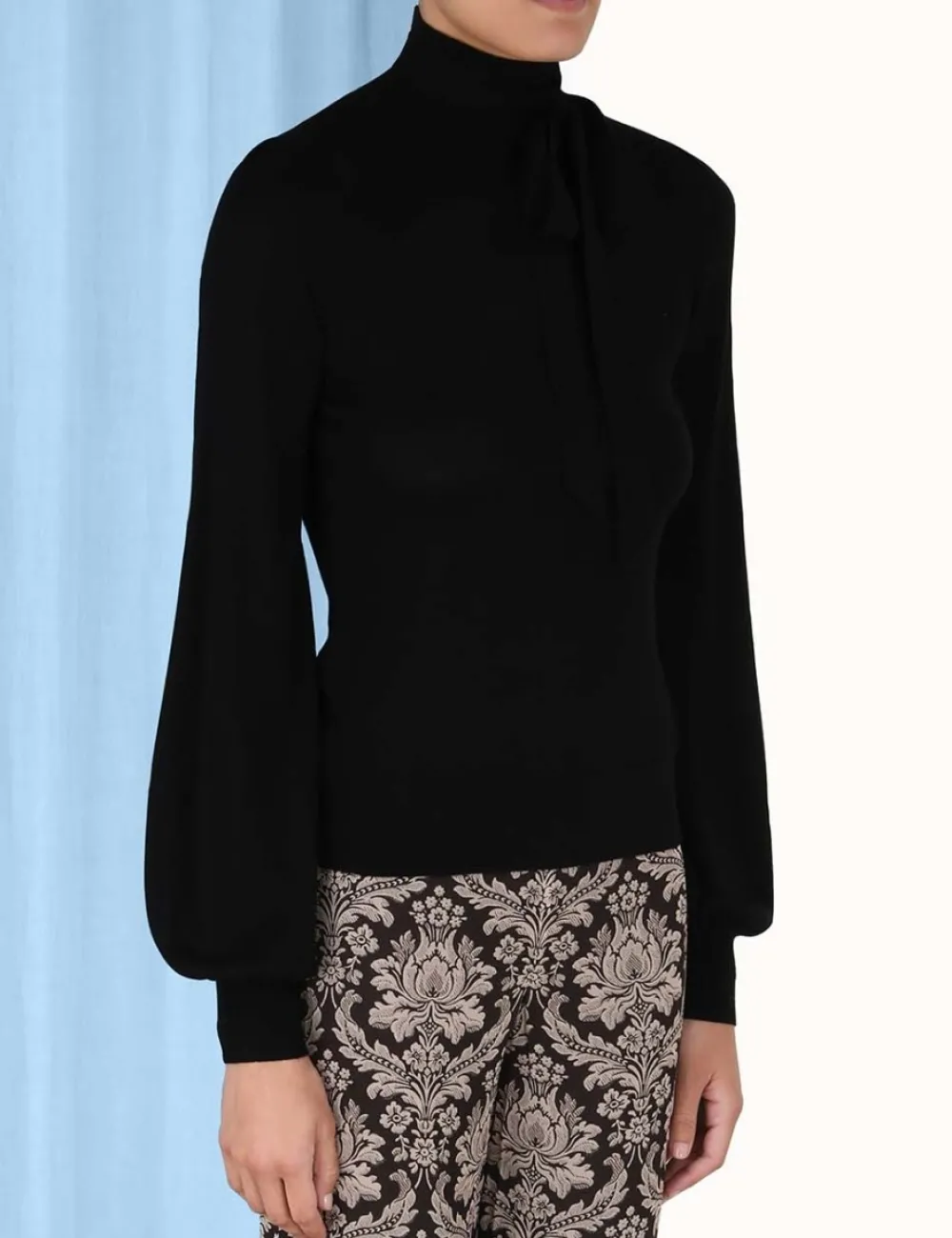 ZIMMERMANN Luminosity<Blouson Tie-Neck Sweater