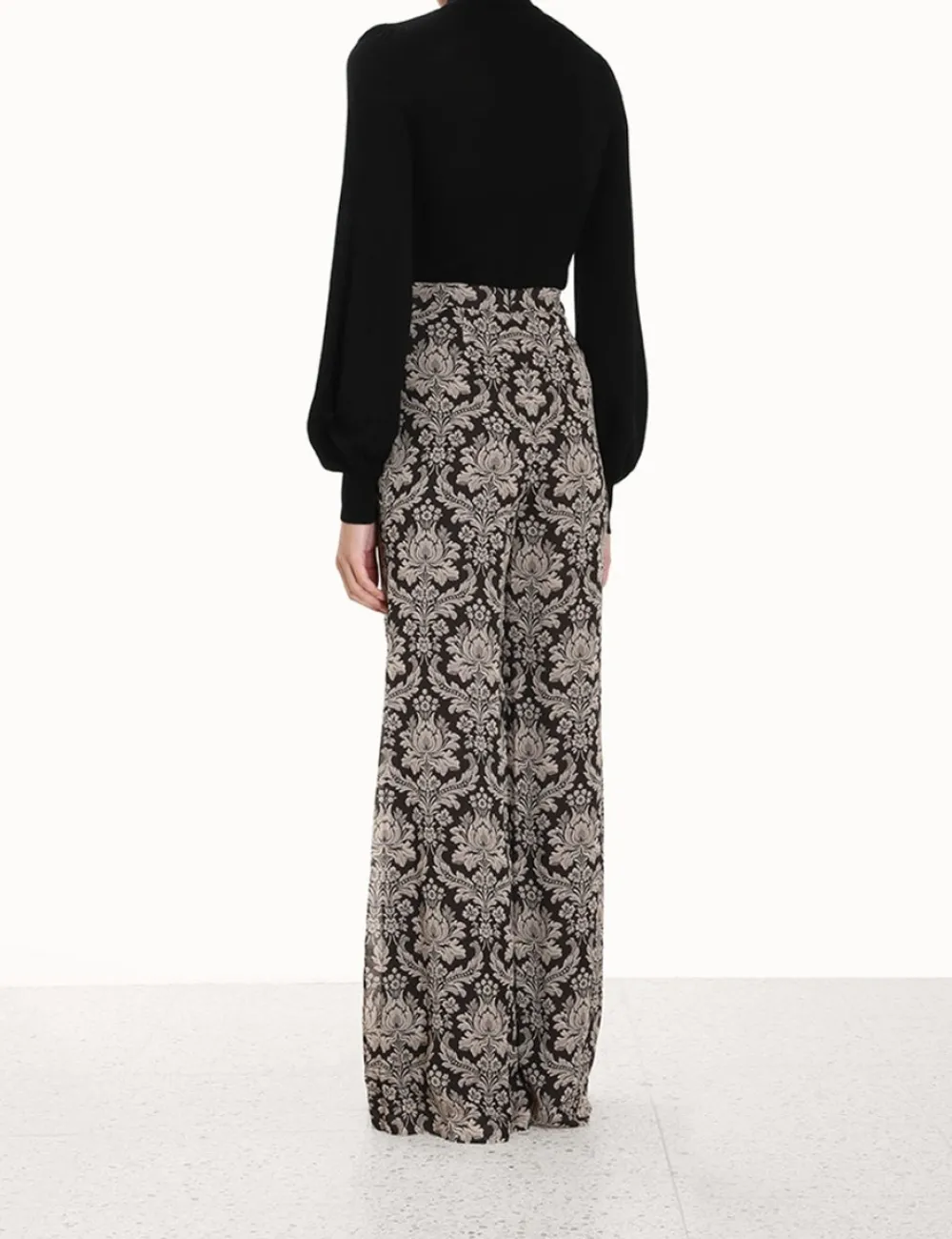 ZIMMERMANN Knitwear<Blouson Tie-Neck Sweater