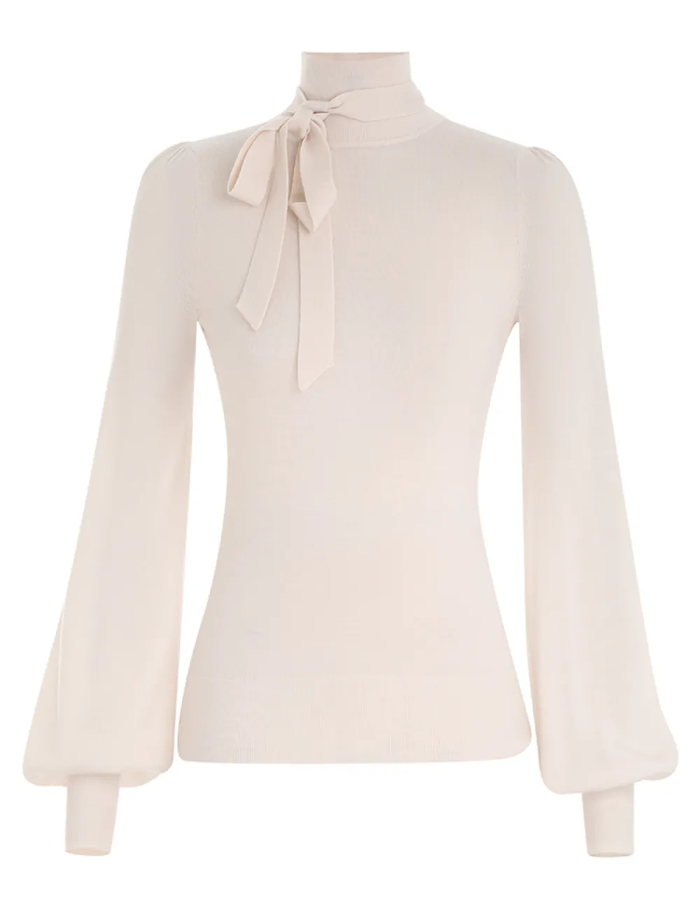 ZIMMERMANN Clothing<Blouson Tie-Neck Sweater