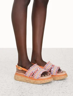 ZIMMERMANN Sandals<Braided Strap Flatform