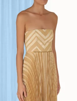 ZIMMERMANN Luminosity<Burnout Pleated Dress