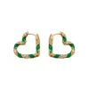 ZIMMERMANN Earrings<Candy Stripe Pave Heart Hoops