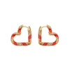 ZIMMERMANN Earrings<Candy Stripe Pave Heart Hoops