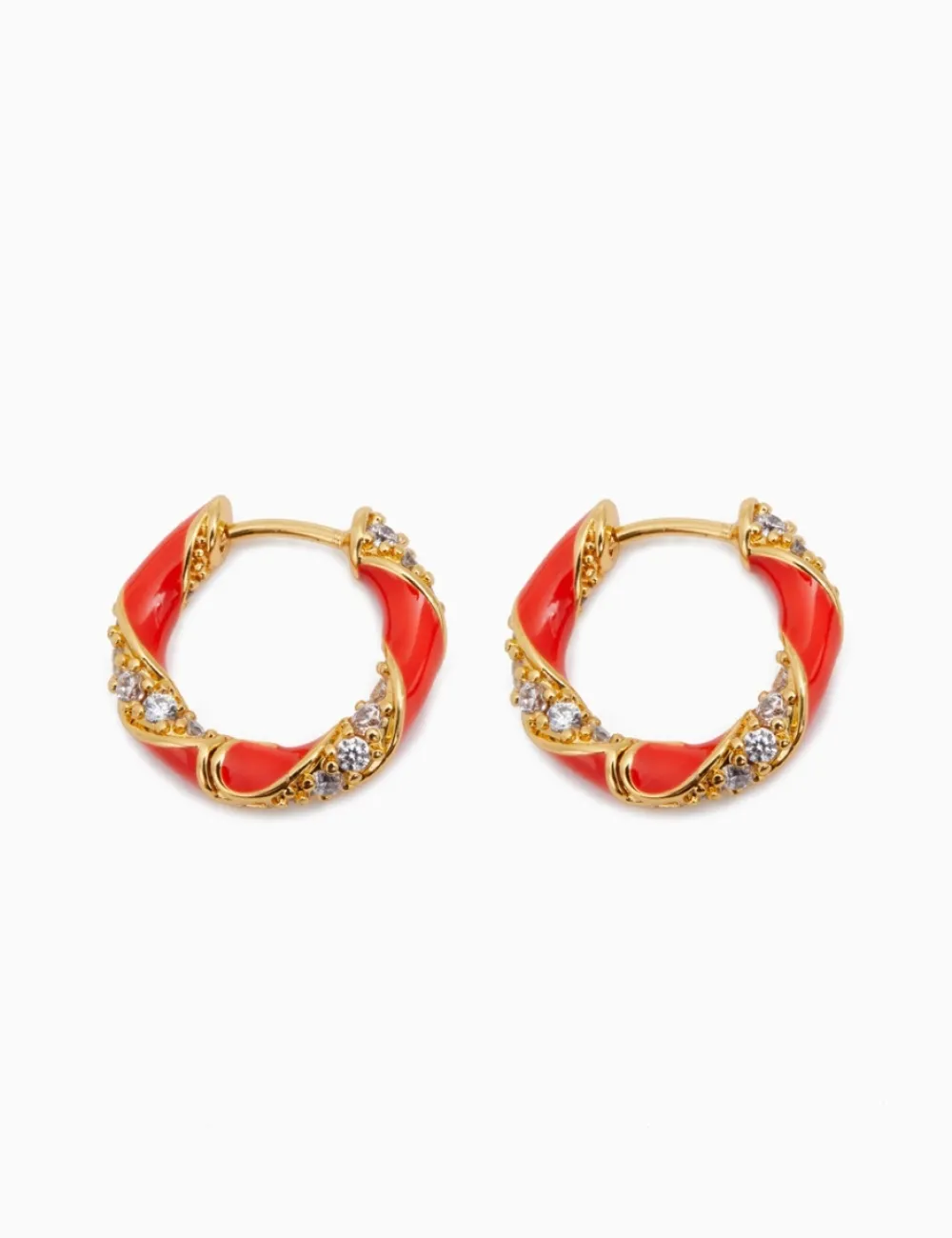 ZIMMERMANN Accessories<Candy Stripe Pave Hoops