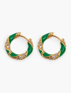 ZIMMERMANN Earrings<Candy Stripe Pave Hoops