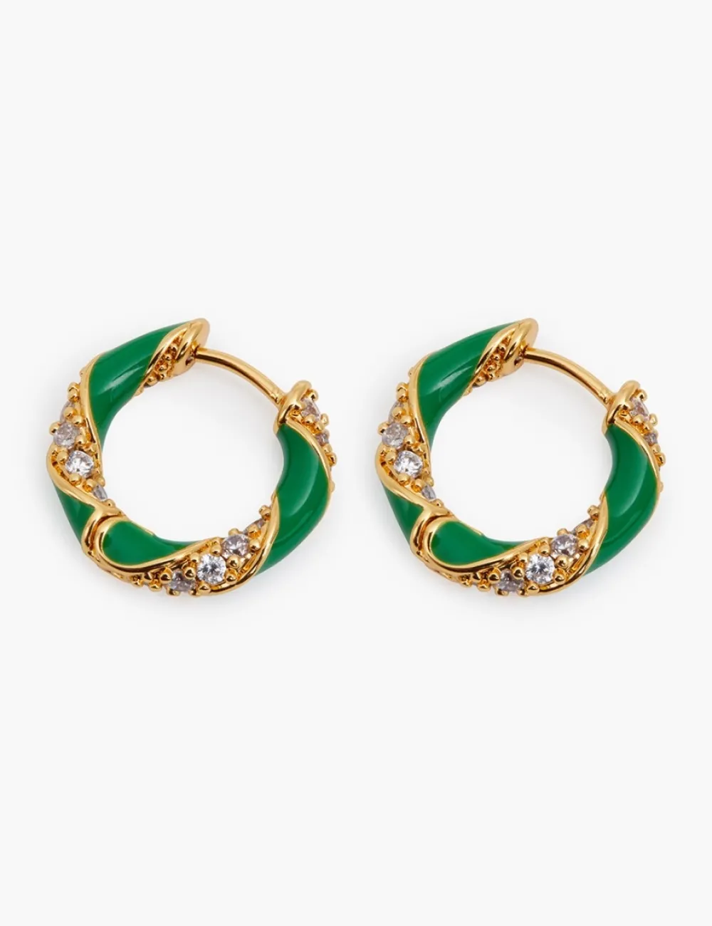 ZIMMERMANN Earrings<Candy Stripe Pave Hoops
