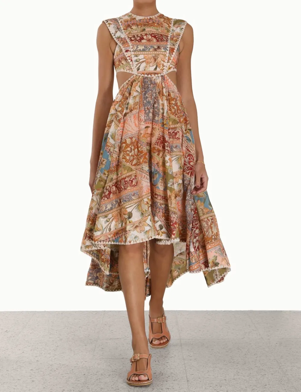 ZIMMERMANN Clothing<Chintz Asymmetric Dress