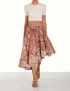 ZIMMERMANN Clothing<Chintz Asymmetrical Skirt
