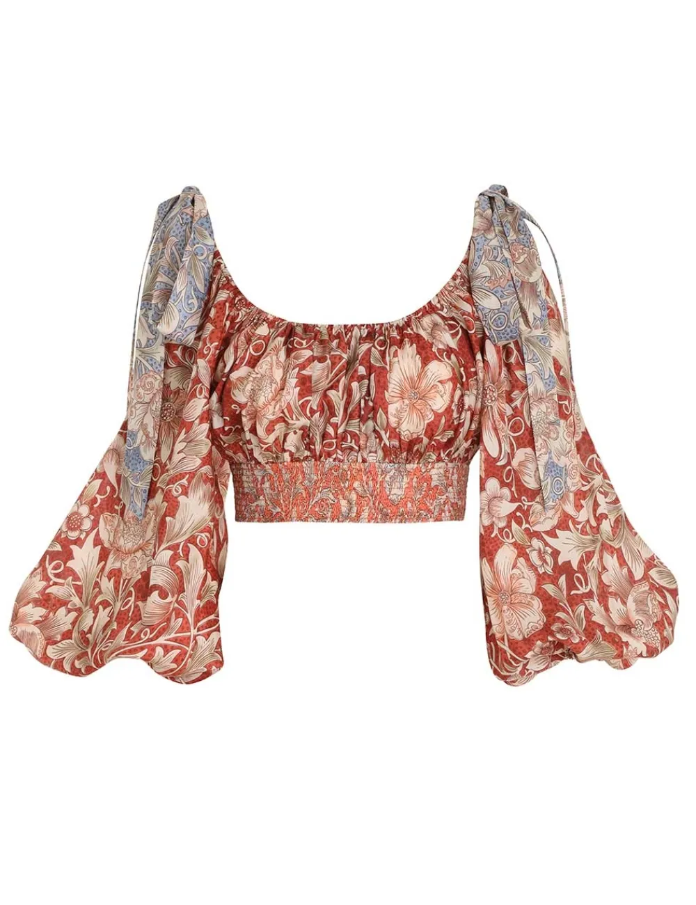 ZIMMERMANN Tops<Chintz Billow Sleeve Crop Top