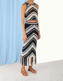 ZIMMERMANN Clothing<Chintz Crochet Fringed Skirt