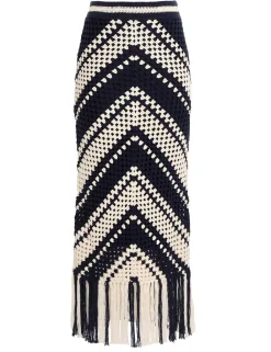 ZIMMERMANN Skirts<Chintz Crochet Fringed Skirt