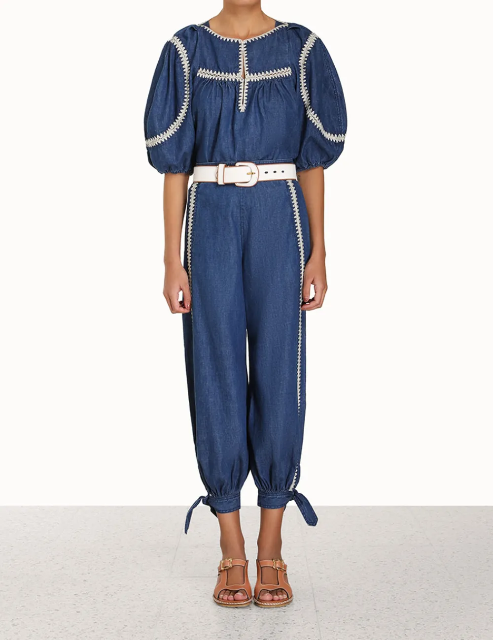 ZIMMERMANN Tops<Chintz Denim Smock Top