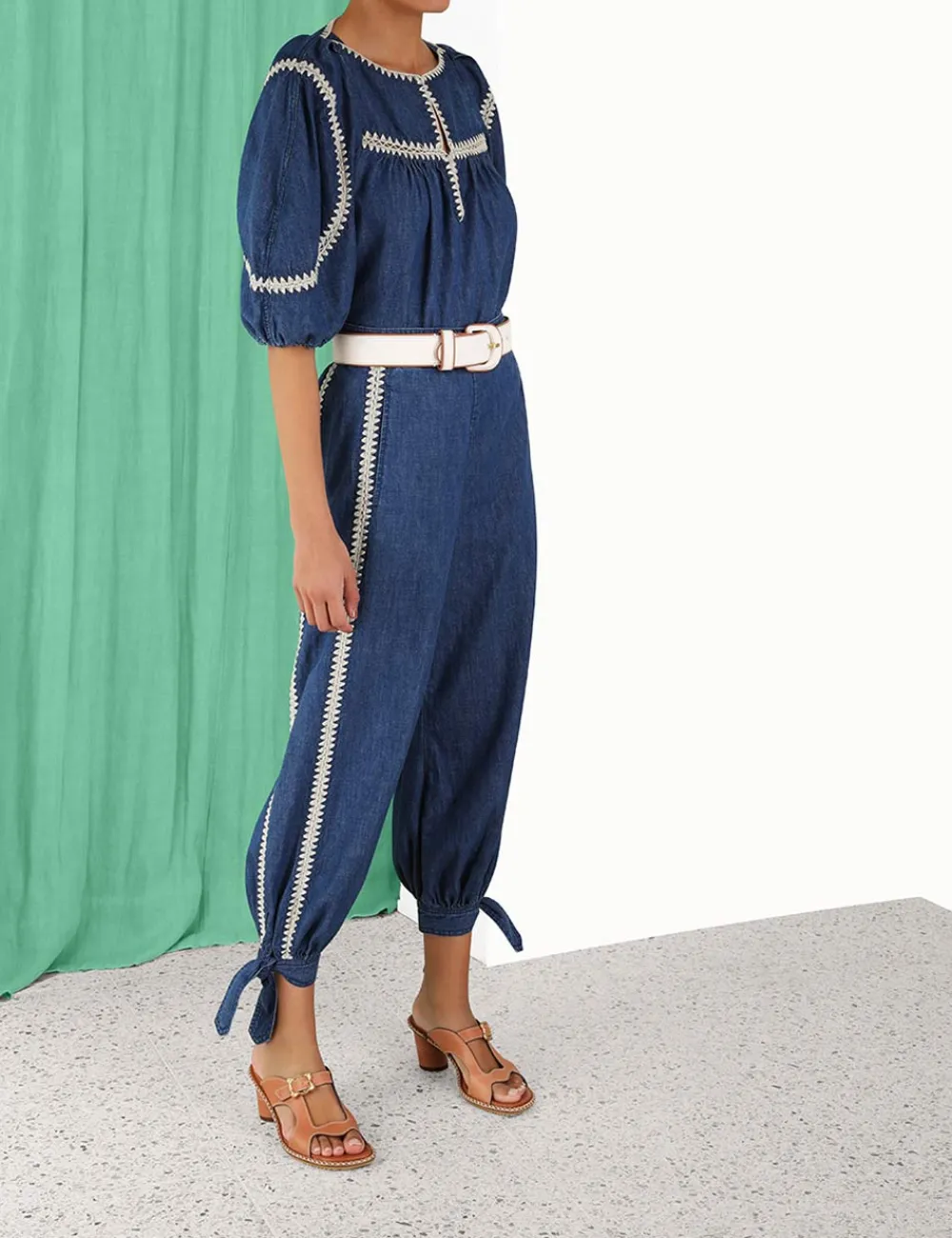 ZIMMERMANN Clothing<Chintz Denim Smock Top