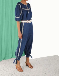 ZIMMERMANN In Denim<Chintz Denim Smock Top