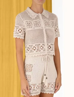 ZIMMERMANN Knitwear<Chintz Hand Crochet Shirt