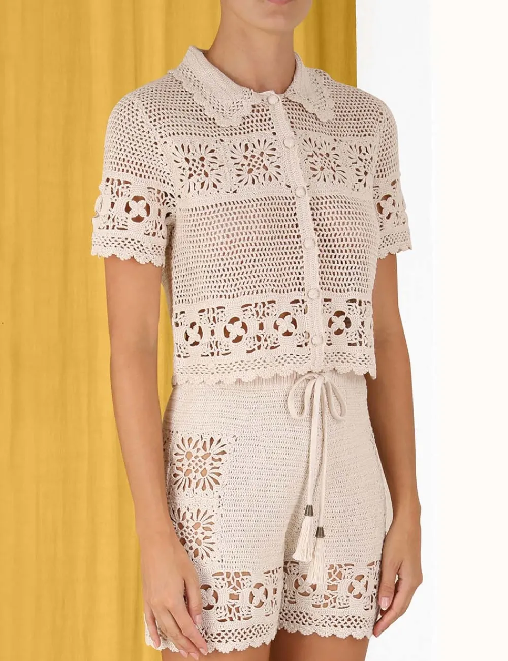 ZIMMERMANN Knitwear<Chintz Hand Crochet Shirt