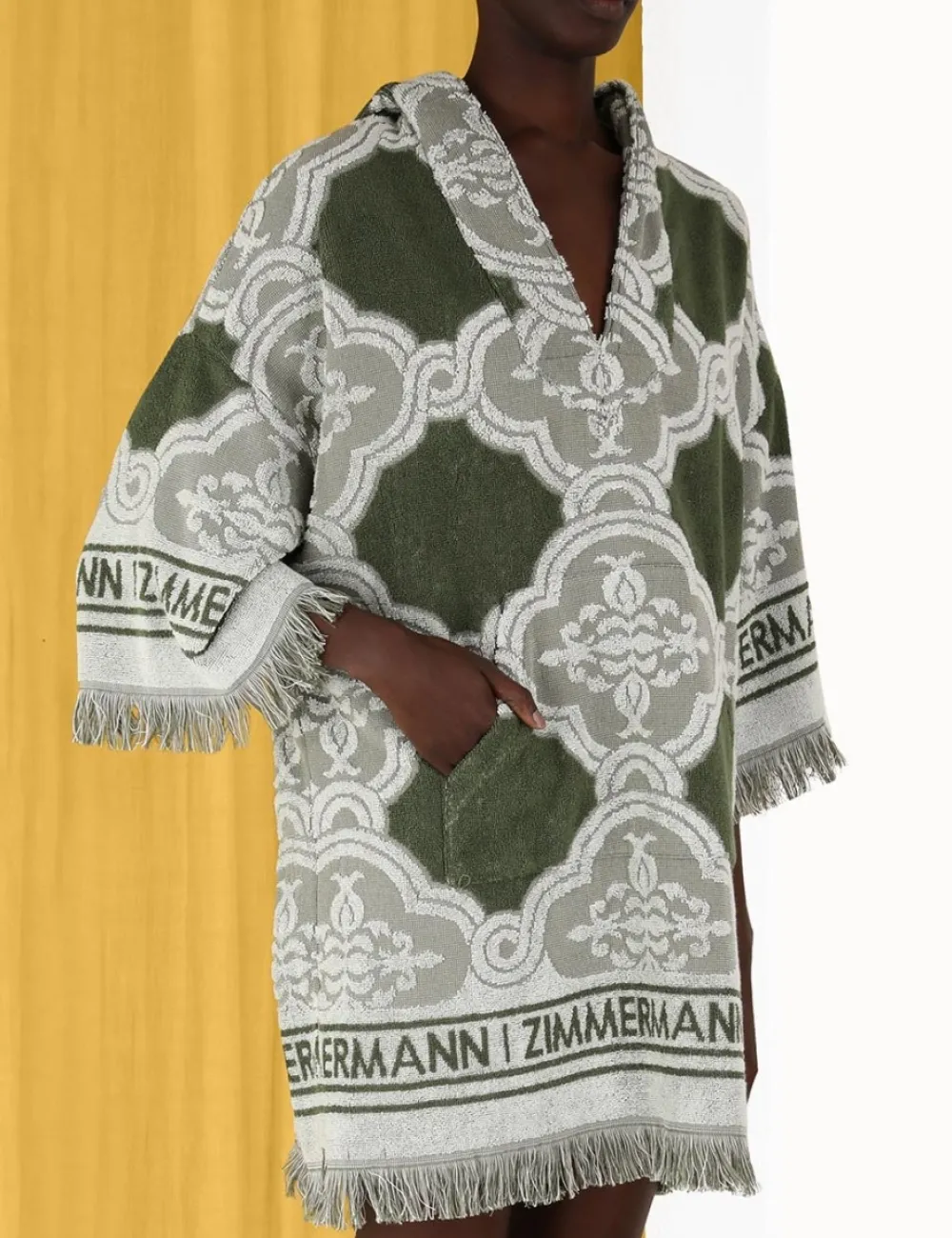 ZIMMERMANN Clothing<Chintz Hooded Towel Mini Dress