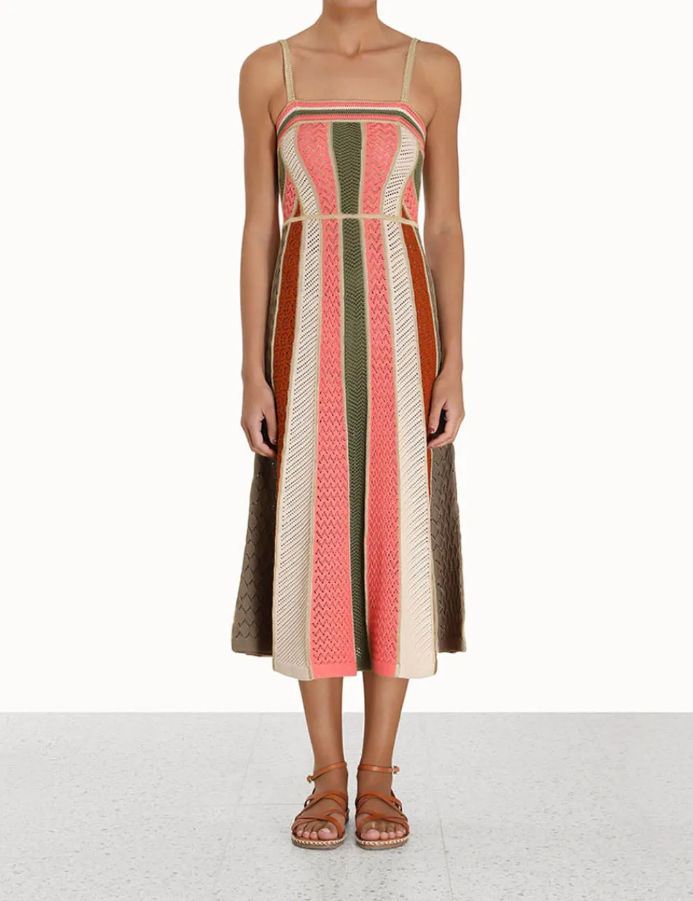 ZIMMERMANN Knitwear<Chintz Panelled Midi Dress